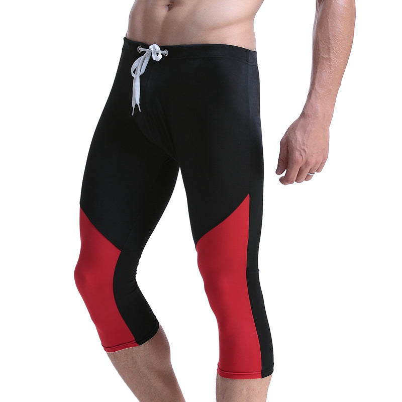 Pantalones de tela semirrigrle del cuerpo para hombres al por mayor Pantalones cortados con la configuración del cuerpo del cuerpo de traje de baño de estiramiento medio